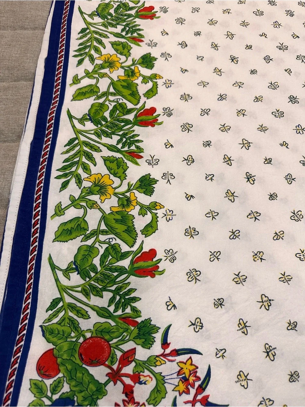 Williams Sonoma Garden Party Tablecloth Provence Floral French Country 70x90